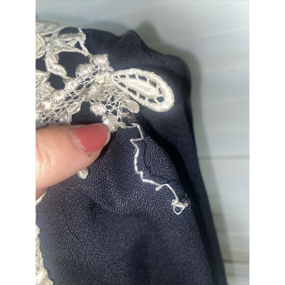 Vintage 80s Jeffery & Dara by Linda Hutley Dress Women's Black Pencil Sz 9/10 - Picture 6 of 9